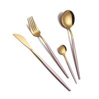 ราคา ด้ามทอง ช้อนส้อม ช้อน ส้อม มีด cutlery spoon (22732142652)