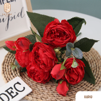 ราคา ช่อดอกโบตั๋น ดอกบานผสมตูม ช่อดอกโบตั๋นผสม 6 สี ดอกโบตั๋น ดอกไม้ประดิษฐ์ ดอกไม้ปลอม สำหรับใส่แจกัน ตกแต่งบ้าน ตกแต่งห้อง (15986431519)