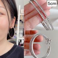 ราคา ต่างหูหนีบแบบห่วง 4cm 5cm 6cm 7cm สำหรับคนไม่เจาะหู แป้นสกรู ปรับความแน่นได้ (23186851650)