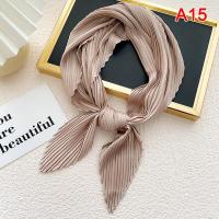 ราคา ผ้าพันคอผ้าซาตินอัดพลีทสำหรับผู้หญิงผ้าพันคอผูกผมทรงสกินนี (13953990986)