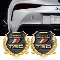 ราคา สติกเกอร์ติดรถยนต์2ชิ้นแต่งรถ3มิติสติกเกอร์โลหะโตโยต้า TRD โลโก้รถ TRD (21222535718)