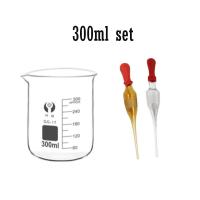 ราคา 5ml 100ml 150ml 200ml 250ml 300ml 400ml 500ml Borosilicate Glass Low Form Beaker with Glass Dropper Chemistry Lab Heavy Wall (19793834260)