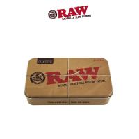 ราคา COD RAW Metal Tin Storage Box Rolling Paper Brown Empty Stash Box (21991292847)