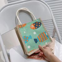 ราคา กระเป๋าผ้าลินินสไตล์เกาหลีและญี่ปุ่นสำหรับผู้หญิง กระเป๋าถือแบบเรียบง่าย กระเป๋าใส่ของใช้แบบมีสไตล์ กระเป๋าใส่อาหารแบบยั่งยืน (23288096130)