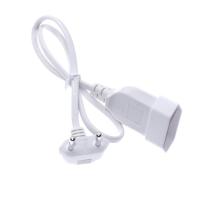 ราคา Europea Indonesia 90 Degree Male Plug To Straight Female Socket Power Extension Cable EU 2 Prong Bend Angled AC Cord For PC Computer PDU UPS 0 3M 0 6M 1 8M 3M (23236464592)