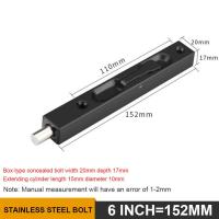 ราคา Eg จัดส่งฟรี 6 8 10นิ้วประตูกลอนประตูนิรภัยแบบฝังสำหรับประตูฝรั่งเศสประตูคอมโพสิตประตูไม้ประตูคู่ประตูปลอมตัวสีดำ (10748390475)