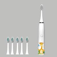 ราคา Kebidumei แปรงสีฟันไฟฟ้าสำหรับเด็กแปรงสีฟันไฟฟ้าสำหรับทำความสะอาดช่องปาก IPX6 6ชิ้นกันน้ำเปลี่ยนได้ (19282465840)