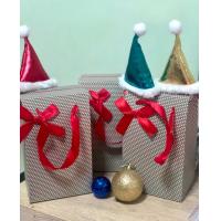 ราคา กล่องคุกกี้ กล่องเค้ก กล่องของขวัญ ลายคริสต์มาส กระดาษหนาเกรดพรีเมี่ยม กล่องทรงสูง แพคละ 5 ใบ (10528381766)