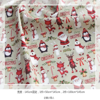 ราคา ราคาครึ่งเมตร ผ้าคอตตอนแท้พิมพ์ลายแบบดิจิตอลเสื้อผ้าเด็กทารก DIY ทำด้วยมือผ้าการ์ตูนผ้าฝ้ายแท้สำหรับวันคริสต์มาส (21013971427)