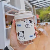 ราคา YILQQPER ถ้วยขายดีแก้วน้ำพลาสติกลูกสุนัขน่ารัก (22903668366)
