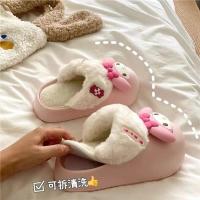 ราคา รองเท้าแตะผู้หญิงหนาพื้นยางกันหนาวแบบสวมหัว รองเท้าแตะผ้าฝ้ายลายการ์ตูน INS อบอุ่น รองเท้าแตะแฟชั่นสำหรับกลางแจ้งในฤดูหนาว (23030750976)