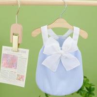 ราคา Kakaoppa เสื้อผ้าสุนัขสไตล์เกาหลีเสื้อเชิ๊ตปอมเมอเรเนียนผ้าเย็นมีโบว์สีขาวขนาดใหญ่สำหรับฤดูร้อน (18587652527)