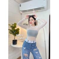 ราคา บอดี้สูท ซีทรูคอเต่าแขนยาว สีเข้าเพิ่ม (21599559336)