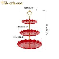 ราคา ChicHaven ถาดเค้ก makaron ถาดผลไม้วางคัพเค้กแท่นโชว์เค้กถาดผลไม้แห้งพลาสติกของตกแต่งโต๊ะปาร์ตี้ (22951428114)