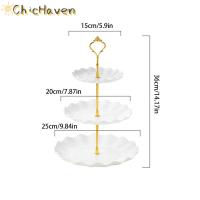 ราคา ChicHaven ถาดเค้ก makaron ถาดผลไม้วางคัพเค้กแท่นโชว์เค้กถาดผลไม้แห้งพลาสติกของตกแต่งโต๊ะปาร์ตี้ (22951428115)