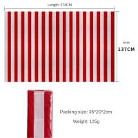 ราคา LIWU ปิกนิกปิกนิก ผ้าปูโต๊ะงานปาร์ตี้ วันเกิดของสตรี คริสมาสต์ เสื่อลายทางผ้าละครสัตว์ แฟชั่นสำหรับผู้หญิง ลายทางสีแดงและสีขาว พร็อพถ่ายรูป (23042565005)