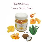 ราคา รังไหมขัดหน้า ที่ช่วยผลัดเซลล์ผิวอย่างอ่อนโยน SAKUNA SILK มีส่วนผสมของน้ำผึ้ง ว่านหางจระเข้ ขมิ้นและสมุนไพร ช่วยขัดสิวเสี้ยน และเซลลืที่เสื่อม 1 กระปุก 20 ชิ้น (9393148261)