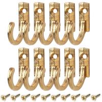 ราคา 10ชิ้นติดผนังวินเทจขนาดเล็กตะขอโลหะผสมสังกะสีพร้อมสกรูตะขอแขวนผนังการตกแต่งบ้านหัวเข็มขัดโค้ง (21637801878)