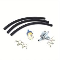 ราคา 6MM รถจักรยานยนต์ Dirt BIKE ATV สกู๊ตเตอร์การใช้ถังวาล์ว Petcock สวิทช์กรองภายในเบนซินเบนซินท่อสายคลิป 50 200CC (22955088618)