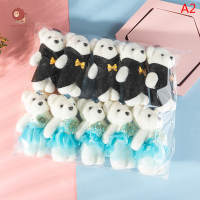 ราคา YUEYINGO 10ชิ้นโมเดลคู่รูปหมีช่อดอกไม้การ์ตูนอุปกรณ์ตกแต่งงานแต่งงานของขวัญวันเกิดฟองหมีตกแต่ง (22567093374)