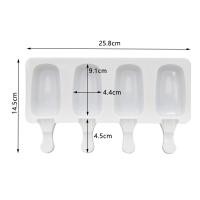 ราคา ซิลิโคนแม่พิมพ์ไอติม DIY โฮมเมดแม่พิมพ์ไอติมตู้แช่น้ำผลไม้ 4 เซลล์ขนาดใหญ่ถาดน้ำแข็งไอติม Barrel Maker แม่พิมพ์ (19056067677)