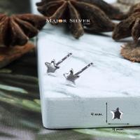 ราคา ต่างหูเงินแท้ 92 5 Major Silver Store ต่างหูดาว พระจันทร์ พระอาทิตย์ ตุ้มหูเงินแท้ Silver925 ต่างหูมินิมอล (7918318823)