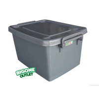 ราคา BigOne กล่องพลาสติกมีล้อ 30 ลิตร NO 249 มี 3 สี ขาวขุ่น เทา ดำ กล่องใส่ของ (23126050143)