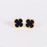 ราคา 24k Gold Four Leaf Clover ต่างหู Outlet Clearance หญิงแฟชั่นเครื่องประดับไทเทเนียมเหล็ก Lucky Ear Studs สไตล์เกาหลี (22892862874)