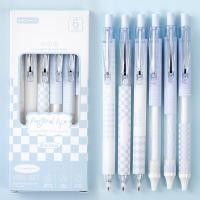 ราคา 6ชิ้น0 5มม หมึกดำพอร์ทัลนักเรียนเรียบง่ายชุดปากกาเจลปากกาลูกลื่นแบบกดหัวปากกาเซนต์ (18196632298)