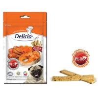 ราคา Delicio เดลิซิโอ พลัส ขนมสุนัขพรีเมี่ยม บำรุงขนสวย เหมาะกับสุนัขที่แพ้เนื้อสัตว์ ขนาด 70 กรัม แพ็ค 2 ซอง (15846632485)