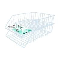 ราคา ตะกร้าเอกสาร รุ่นหนาพิเศษ 2 ชั้น No 402 Robin โรบิ้น ตะกร้าเอกสารลวดเคลือบพลาสติก ถอดเอกสาร จำนวน 1 ใบ (19151964822)