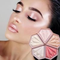 ราคา HANDAIYAN 5 สีเน้นใบหน้าPaletteแต่งหน้าบริษัทโกลว์ใบหน้าContourชิมเมอร์ผงสว่างไฮไลท์เครื่องสำอาง (3060298821)