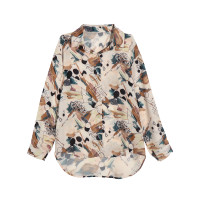 ราคา Suysuy พร้อมส่ง เสื้อเชิ้ต แขนยาว ชายแต่งเว้าเบาๆ ลวดลายกราฟฟิค แนววินเทจ รุ่นติดกระดุม ผ้าซาติน ลื่นๆ ใส่สบายมาก (23319478233)