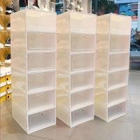 ราคา กล่องรองเท้า กล่องใส่รองเท้า กล่องใส่รองเท้า กล่องเก็บรองเท้า ที่ใส่รองเท้า กล่องเก็บของ เปิดฝาด้านหน้า มีให้เลือก 2 ขนาด (23387534972)