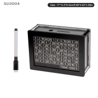 ราคา SUJIOO4 กระปุกออมสินสีดำแบบนำกลับมาใช้ใหม่ได้พร้อมเงินโกลเคาเตอร์กระปุกออมสินแบบ DIY กล่องเก็บเงินเพื่อช่วยนิสัยการออม (22611846604)