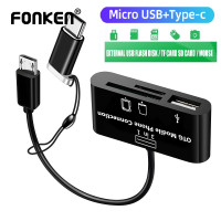 ราคา FONKEN เครื่องอ่านการ์ดสามอิน1Type C Micro USB SD TF โทรศัพท์มือถือ OTG อะแดปเตอร์โฮสต์สำหรับ Samsung Galaxy S4 S2 S3 Note 2แท็บเล็ต (12570640877)