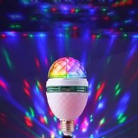 ราคา ฟเทค ไฟดิสโก้ หมุนได้ ไฟส่องสว่าง LED RGB ขั้ว E27 3 วัตต์ Disco light Party Light หลอดไฟหลากสี สำหรับ KTV บาร์ ปาร์ตี้ (23158954693)