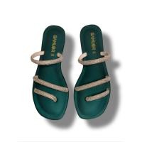 ราคา รองเท้าแตะคาดนิ้วโป้ง สายประดับเพชร พร้อมส่ง (22257753051)