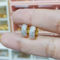 ราคา ต่างหูทองไมครอน ต่างหูชุบทองแท้ 100 ต่างหูทองชุบ เศษทองคำแท้ ต่างหูหุ้มทอง ต่างหูชุบทอง 24K ไม่ลอก ไม่ดำ (20225154530)