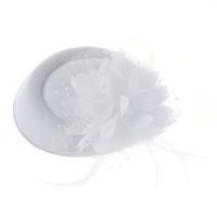 ราคา SWEET ดอกไม้ประดับดอกไม้ หมวก fascinator ลายดอกไม้ดอกไม้ หมวกแบบทางการ ปิ่นปักผมขนนก วินเทจ Fascinator กิ๊บติดผมหมวก fedoras ผู้หญิง ผู้หญิง (22492938031)