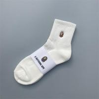 ราคา ผ้าฝ้ายแท้สไตล์ญี่ปุ่น Bape หัวลิงเย็บปักถักร้อยกีฬาถุงเท้าสําหรับผู้ชายและผู้หญิงกลางถึงสูงหลอดบาสเกตบอล (22309228159)