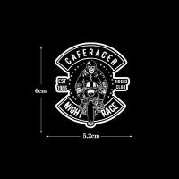 ราคา สติ๊กเกอร์สะท้อนแสงมอเตอร์ไซค์ CAFE RACER Vintage Rider Skull Waterproof Motocross Harley Helmet CVO Sticker (17965352356)