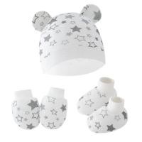 ราคา goya289 หมวกไหมพรม Beanie 1ชุดและถุงมือกันลื่นเพื่อความอบอุ่นของทารก (21977289133)