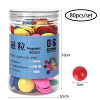 ราคา 80 ชิ้น แม่เหล็กติดกระดานดำ แม่เหล็กกลมสีไวท์บอร์ด กาวติดกระดานดำ กาวแม่เหล็กแรงสูง อุปกรณ์สำนักงานแม่เหล็กสำหรับการสอน (23206142981)