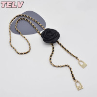 ราคา TELV เข็มขัดโซ่สีทองดอกไม้แฟชั่นผู้หญิงเข็มขัดโลหะสีเงินพังก์ปรับได้สำหรับผู้หญิงชุดเดรสแบบโซ่พร้อมสายรัดเอว (22537785322)