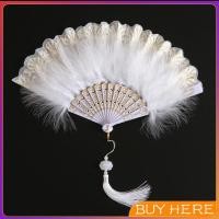 ราคา Buy Here พัดจีนขนนกแต่งการเพนท์ลายไทยสีทอง พัดเต้นรํา สไตล์โลลิต้า พัดจีนขนนก มี 4 สี Feather Fan (23091263535)
