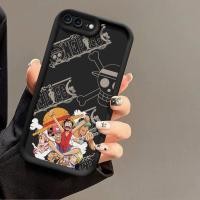 ราคา เคสโทรศัพท์มือถืออ่อนสำหรับ IPhone 7 Plus เคส IPhone 8 Plus เคสรูปการ์ตูนกันกระแทกซิลิโคน TPU ป้องกันกรอบสีดำโทรศัพท์ (22245878697)