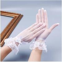 ราคา Freedom lz ถุงมือเด็กสีขาวแต่งลูกไม้ ถุงมือตาข่ายลูกไม้ ขนาดเด็กและผู้ใหญ่ (23277685256)