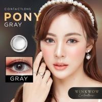 ราคา คอนแทคเลนส์ รุ่น Pony สีเทา ตาล gray brown ลายฮิต มีค่าสายตา 0 00 10 00 (21824574988)