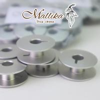 ราคา 10 Aluminum Bobbins Slotted for Industrial Sewing Machine Parts code 55623A Sewing Accessories for Knitting Machine Tools (19058006577)